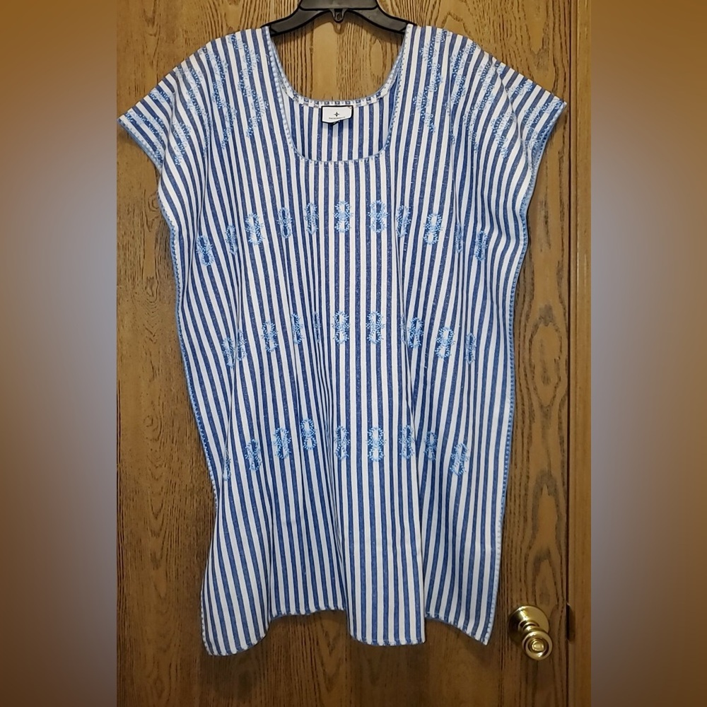 Tuckernuck Blue and White Striped Kaftan - Picture 8 of 12